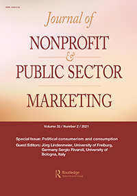 Cover image for Journal of Nonprofit & Public Sector Marketing, Volume 33, Issue 2, 2021