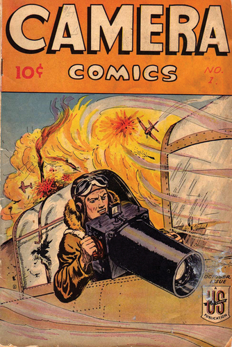 Figure 3. Camera Comics, cover, issue 1, 1944. Public domain comic scanned by Comic Books Plus.