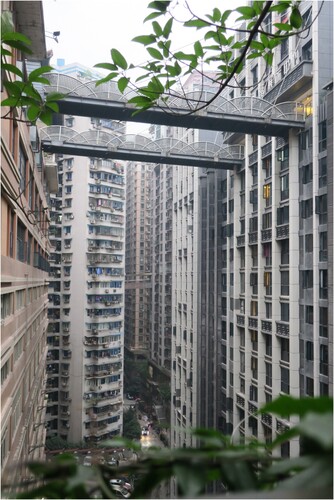 FIGURE 4. ‘Weird’ architecture in Chongqing, with the domination of the vertical urbanscape in the Chinese city. Source: Madlen Kobi (2017).