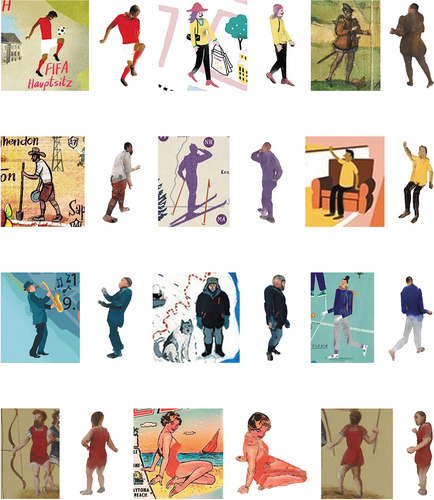 Figure 15. All pictorial human figures on maps from our test dataset and our inferred 3D models from different views.