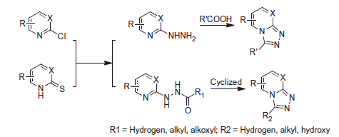 Scheme 4. The classical preparation method of fused-triazoles.