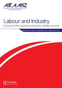 Cover image for Labour and Industry, Volume 25, Issue 3, 2015