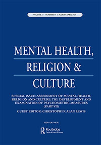 Cover image for Mental Health, Religion & Culture, Volume 23, Issue 3-4, 2020