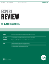 Cover image for Expert Review of Neurotherapeutics, Volume 16, Issue 7, 2016