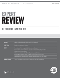 Cover image for Expert Review of Clinical Immunology, Volume 12, Issue 12, 2016