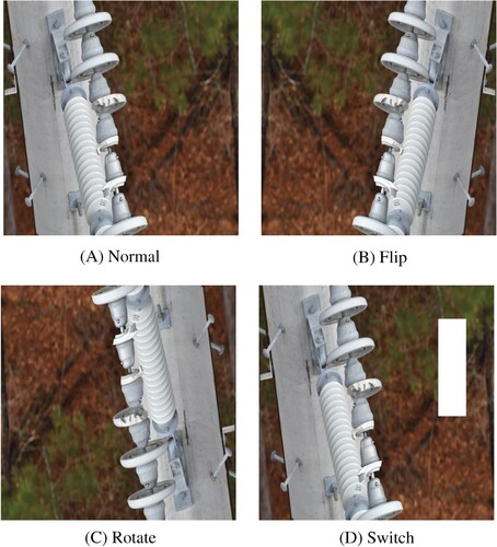 Figure 9. Dataset expansion method: (A) Normal, (B) Flip, (C) Rotate and (D) Switch.