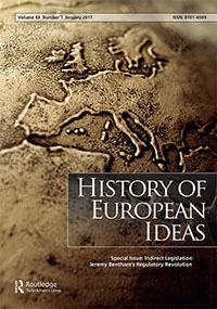 Cover image for History of European Ideas, Volume 43, Issue 1, 2017