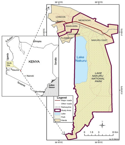 Figure 2. Map of study area, Nakuru East Sub-County.