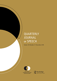 Cover image for Quarterly Journal of Speech, Volume 104, Issue 4, 2018