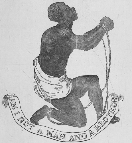 Figure 1. Detail from a broadside of John Greenleaf Whittier’s poem “Our Countrymen in Chains,” 1837 (Library of Congress).