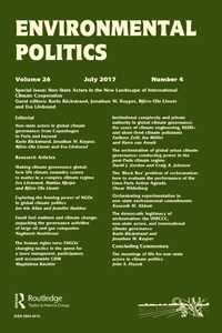 Cover image for Environmental Politics, Volume 26, Issue 4, 2017