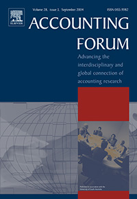 Cover image for Accounting Forum, Volume 28, Issue 3, 2004