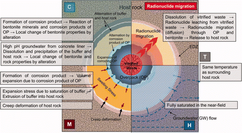 Figure 6. Storyboard of the EBS for the period of approximately 105 years after overpack failure.