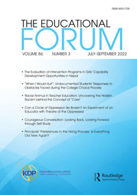 Cover image for The Educational Forum, Volume 86, Issue 3, 2022
