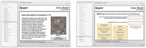 Figure 4. Overview of the first virtual case study created in the DMU e-Parasitology (Image courtesy of DMU, 2018). Available at: http://parasitology.dmu.ac.uk/learn/case_studies/cs1/story_html5.html