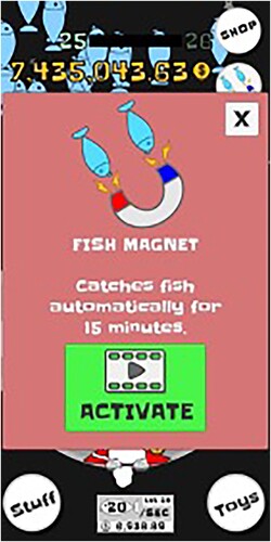 Figure 2. Fish magnet power-up.