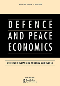 Cover image for Defence and Peace Economics, Volume 33, Issue 3, 2022