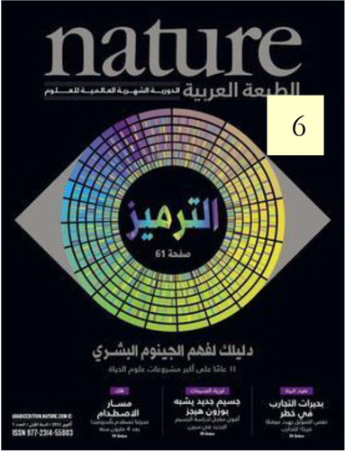 Figure 9. Journal cover of Nature Arabic.