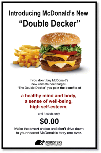 Figure 2. Spoof ad with promotion focus for McDonald’s.
