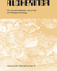 Cover image for Alcheringa: An Australasian Journal of Palaeontology, Volume 43, Issue 2, 2019