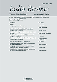 Cover image for India Review, Volume 22, Issue 2, 2023