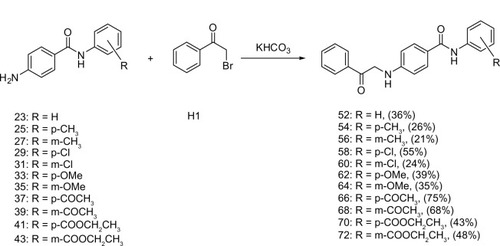Figure 11 Synthesis of anilinoketones from substituted 4-amino-N-phenylbenzamides.