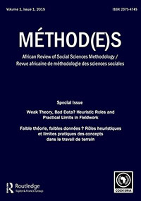 Cover image for Méthod(e)s: African Review of Social Sciences Methodology, Volume 1, Issue 1-2, 2015