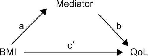 Figure 1 Path diagram of simple mediation.