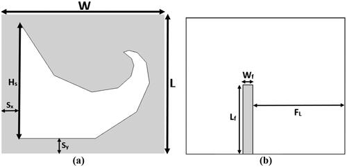 Figure 1. Spidron-fractal slot antenna: (a) Front view and (b) Back view.