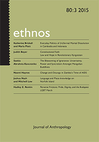 Cover image for Ethnos, Volume 80, Issue 3, 2015