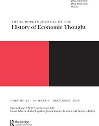 Cover image for The European Journal of the History of Economic Thought, Volume 27, Issue 6, 2020