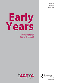 Cover image for Early Years, Volume 44, Issue 1, 2024