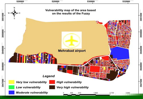 Figure 6. Damage of buildings in district 9 of Tehran against earthquake.