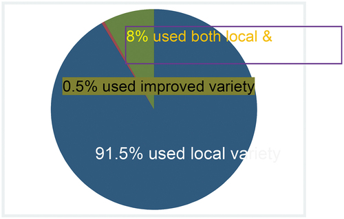 Figure 13. Types of seed used by sample respondents.Source: Own Sketch, 2021