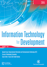Cover image for Information Technology for Development, Volume 22, Issue 2, 2016
