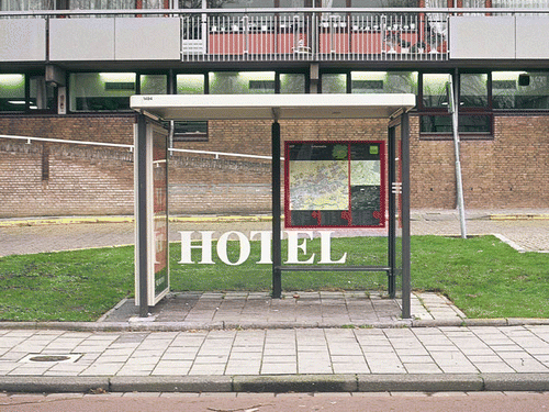 Figure 1 ‘Hotel’, visual art installation by Harmen de Hoop. Source: Photograph by Harmen de Hoop, used with permission. www.harmendehoop.com.