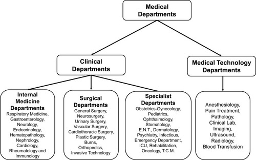 Figure 1 Medical department categories.