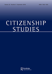 Cover image for Citizenship Studies, Volume 22, Issue 6, 2018