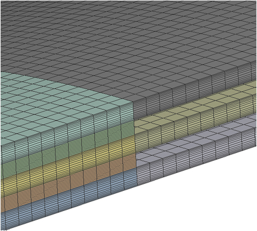 Figure 3. Representation of finely meshed model used for simulations.