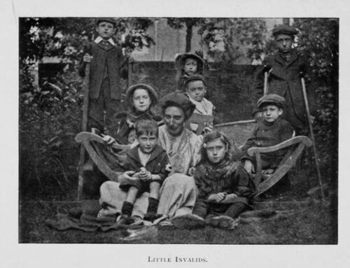 Figure 2. ‘Little Invalids’, in Alice Lucy Hodson, Letters from a Settlement (London: Edward Arnold, 1909), facing 244.