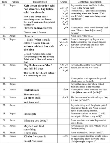 Figure 4. Excerpt 3: 121113D2 [22:17–22:35]; Rayan, Hanan and Amer.