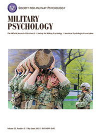 Cover image for Military Psychology, Volume 33, Issue 3, 2021
