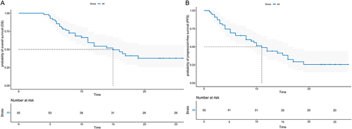 Figure 3 Long-term survival outcomes after HAIC triple therapy. (A) OS; (B) PFS.