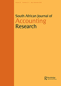Cover image for South African Journal of Accounting Research, Volume 32, Issue 2-3, 2018