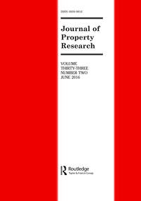 Cover image for Journal of Property Research, Volume 33, Issue 2, 2016