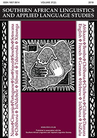 Cover image for Southern African Linguistics and Applied Language Studies, Volume 37, Issue 2, 2019