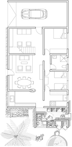 Figure 1. V’s Kitchen: Ratmalana House Plan locating the kitchen. Drawn by Dhanika Kumaheri