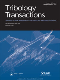 Cover image for Tribology Transactions, Volume 62, Issue 1, 2019