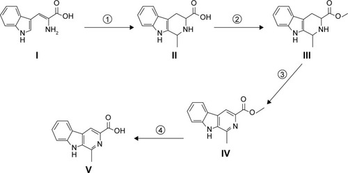 Scheme 1 Synthesis of 1-methyl-β-caboline-3-carboxylic acid.