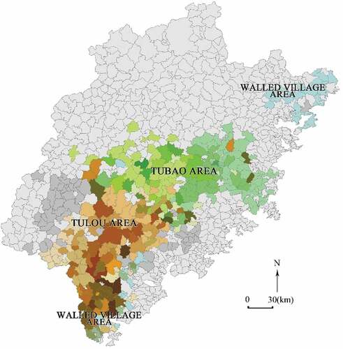 Figure 12. Distribution of defense-dwellings.